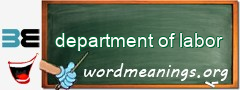 WordMeaning blackboard for department of labor